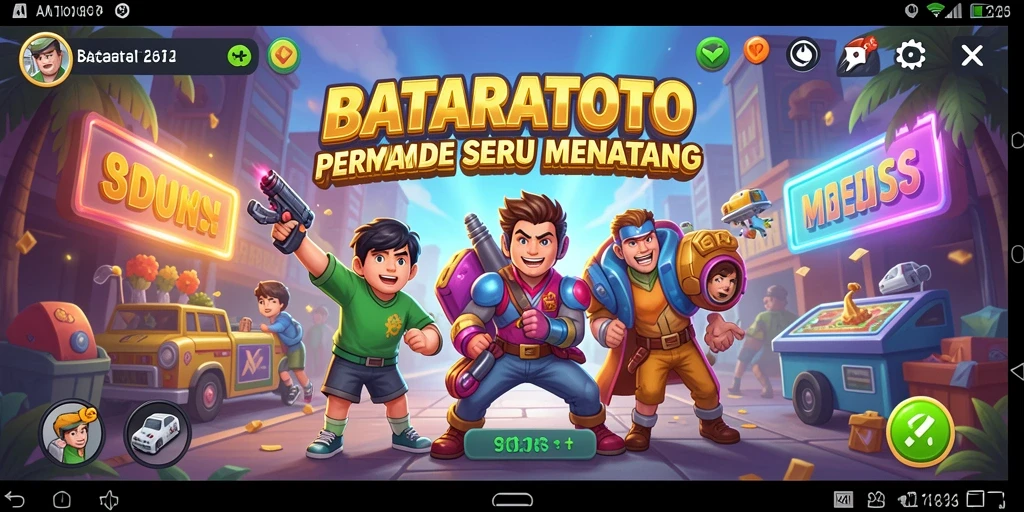 Tampilan gameplay yang menegangkan dan penuh warna di BATARATOTO.