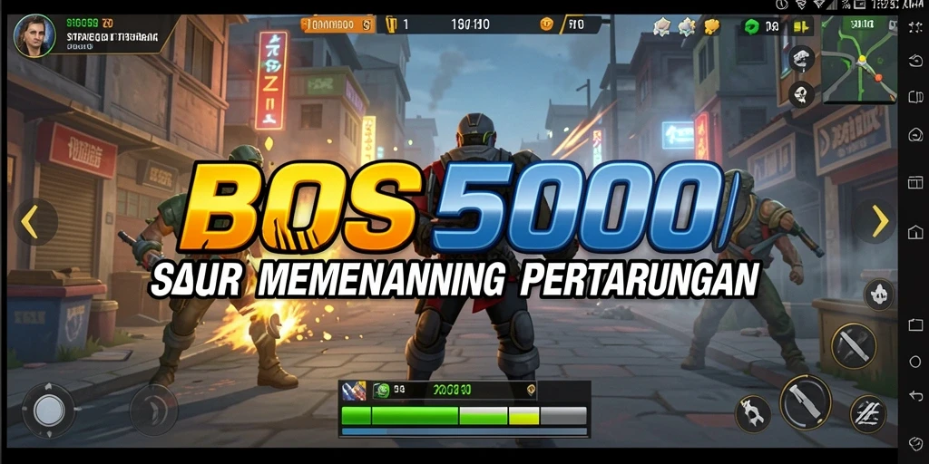 Tampilan gameplay menarik dari BOS5000 dalam pertempuran strategis.