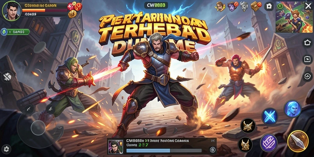 Gameplay CW8888 menampilkan pertarungan seru dengan grafis yang menakjubkan.