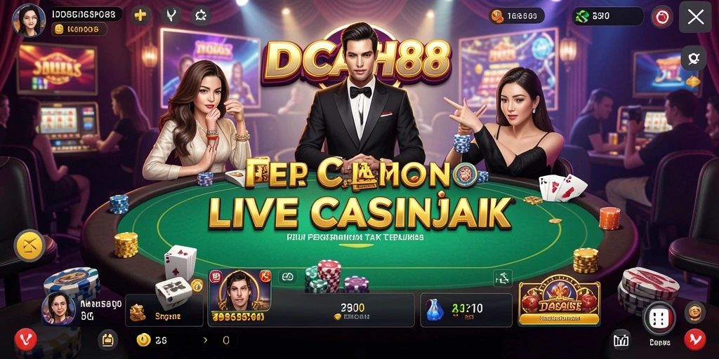 Tampilan gameplay Live Casino yang mengesankan dan interaktif.