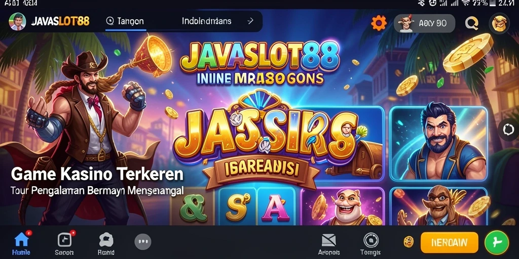 Tampilan gameplay menarik dari JAVASLOT88 dengan berbagai slot yang seru.