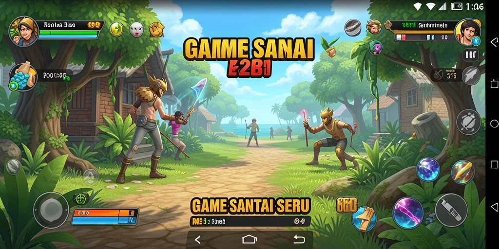 Tampilan gameplay N06 yang penuh warna dan menarik.