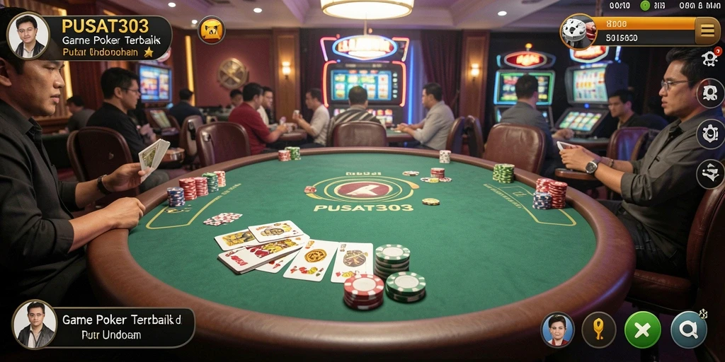 Tampilan gameplay PUSAT303 yang menarik dan penuh aksi poker.