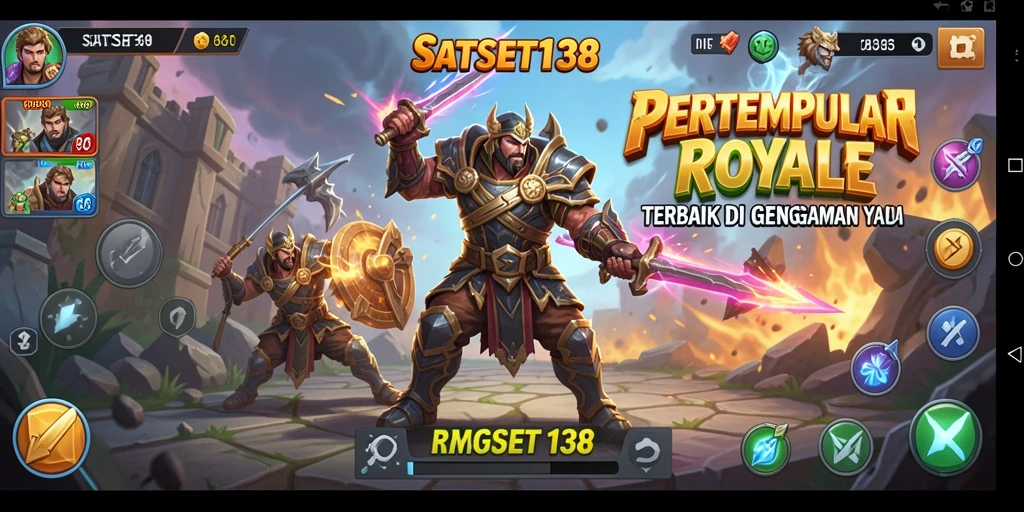 Gameplay mendebarkan SATSET138 dalam pertempuran royale.