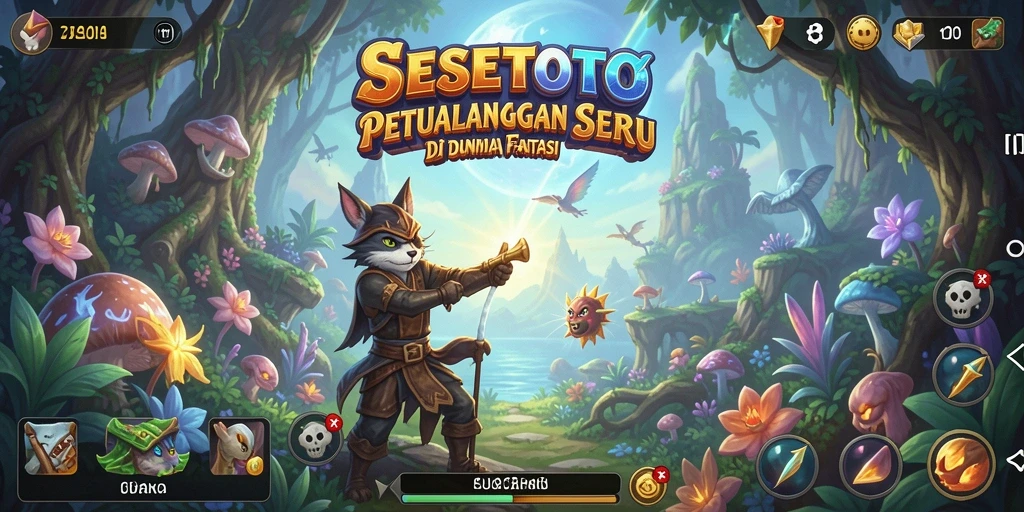Tampilan seru gameplay SESETOTO dengan berbagai karakter dan petualangan.
