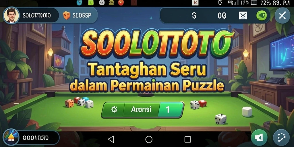 Screenshot gameplay SOLOTOTO menampilkan teka-teki yang menantang.